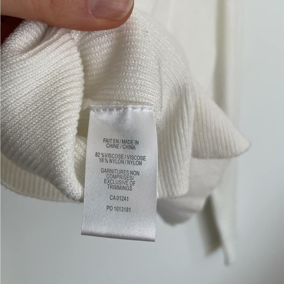 Twik Off White Ribbed Mock Neck Sweater size medium - Picture 6 of 7